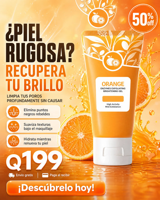 Gel exfoliante iluminador con enzimas de naranja