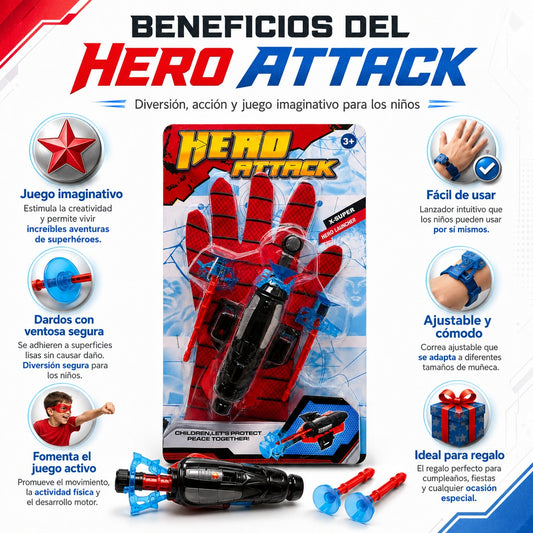 Guante Lanzador Hero Attack para Niños